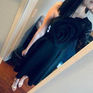 ASOS One Shoulder Lace Midi Prom Dress